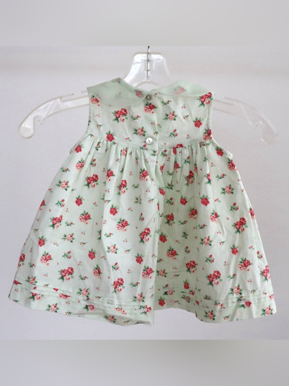 Bonnie Baby New York Vintage Floral Dress White/Green/Red 6-9MO - Picture 2 of 12